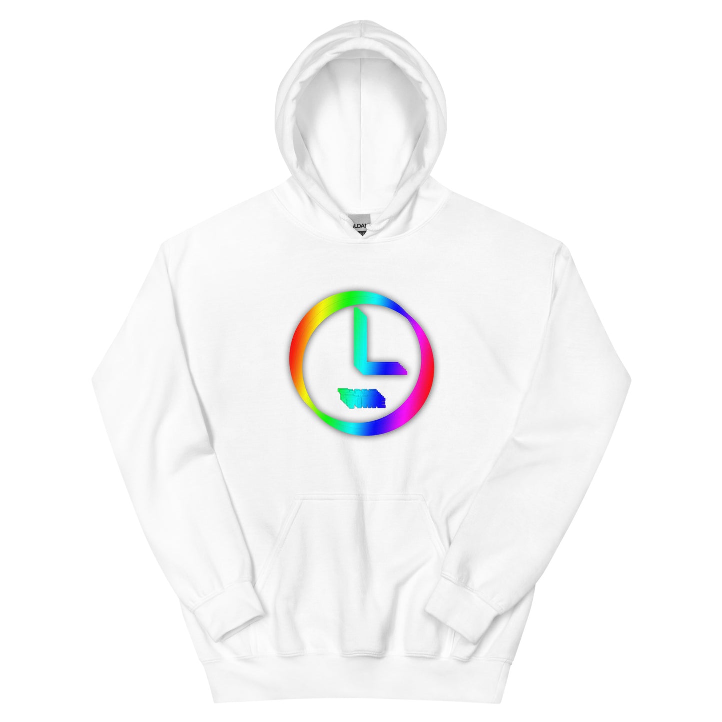 Time With Rainbow Gradient Unisex Hoodie